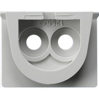 Gira Kabeleinführung mit zwei Einführungen für Leitungen Ø 6 bis 13 Millimeter, Adapter grau, Retail