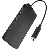 Lenovo USB-C 3.2 Gen 2 Reisedock für zwei Displays, Adapter schwarz, HDMI, DisplayPort, USB-A, USB-C, LAN