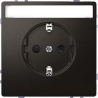 Merten Schutzkontakt-Steckdose mit Schriftfeld anthrazit, Retail