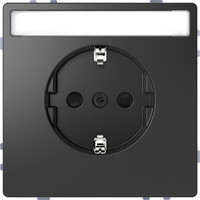 Merten Schutzkontakt-Steckdose mit Schriftfeld anthrazit, Retail