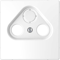 Merten Zentralplatte Lotos Weiß für Antennensteckdosen Typ MEG4123-6035, Unterputz, Kunststoff weiß (glänzend), Retail