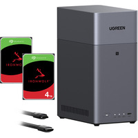 UGREEN DH2300 Bundle mit 2x Seagate IronWolf NAS 4 TB CMR schwarz