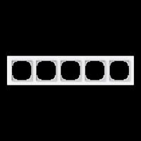 Busch-Jaeger Abdeckrahmen fünffach, Abdeckung weiß, Retail