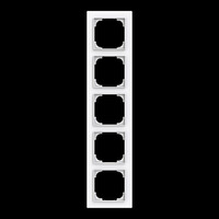 Busch-Jaeger Abdeckrahmen fünffach, Abdeckung weiß, Retail