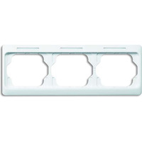 Busch-Jaeger Rahmen drei fach mit Sichtfenster und Beschriftungsträger waagerecht weiß, Retail