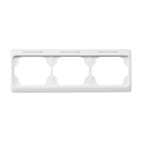 Busch-Jaeger Rahmen drei fach mit Sichtfenster und Beschriftungsträger waagerecht weiß, Retail