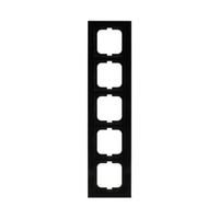 Busch-Jaeger Rahmen fünffach 1725-281 schwarz, Retail