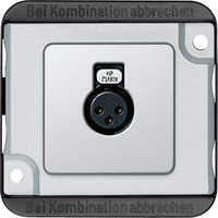 Merten Audio Steckbuchse XLR Rundsteckverbinder 3 polig mit Lötanschluss silber, Retail