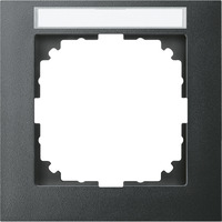 Merten Rahmen einfach mit Beschriftungsfläche aus Thermoplast, matt, Schutzart IP20, Klemmbefestigung anthrazit, Retail