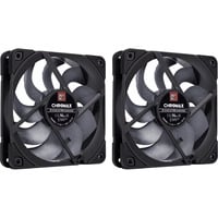 Noctua NF-A12x25 G2 PWM Sx2-PP chromax.black, Gehäuselüfter schwarz/beige, PWM-Anschluss, 2 Lüfter, 120 mm