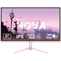 Arozzi Nova 27T2K180, Gaming-Monitor 68.6 cm (27 Zoll), pink, QHD, IPS, HDMI, DP, Lautsprecher, 180Hz Panel