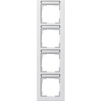 Gira Abdeckrahmen vierfach rahmen weiß glänzend senkrecht bruchsi. weiß, Retail