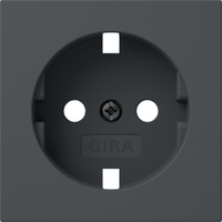 Gira Abdeckung für Schutzkontaktsteckdose Typ F 16 Ampere 250 Volt System 55 anthrazit, Retail