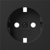 Gira Abdeckung für Schutzkontaktsteckdose Typ F 16 Ampere 250 Volt System 55 schwarz (matt), Retail