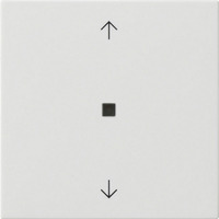 Gira Wippe einfach mit Pfeilsymbolen und Kontrollfenster glänzend weiß, Retail