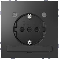 Merten Schutzkontakt-Steckdose mit Lichtauslass und erhöhtem Berührungsschutz, 1-fach, Unterputz anthrazit, Retail