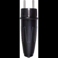 Merten Vollguss Schutzkontaktstecker 16 Ampere Wechselstrom 250 Volt Typ 123551 schwarz, Retail