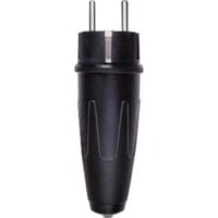 Merten Vollguss Schutzkontaktstecker 16 Ampere Wechselstrom 250 Volt Typ 123551 schwarz, Retail