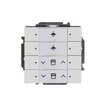 Busch-Jaeger Tastsensor vierfach mit Busankoppler Typ 6127/01-84 für KNX Installationsbus weiß (glänzend), Retail