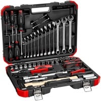 GEDORE red Steckschlüssel-Satz 1/2" Auto-Universal, 61-teilig, Werkzeug-Set rot/schwarz, mit Umschalt-Knarre, SW 8mm - 24mm