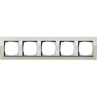 Gira Abdeckrahmen fünffach mit Zwischenrahmen beige, Retail