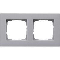 Gira Abdeckrahmen zwei fach, Abdeckung aluminium, Retail
