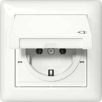 Gira Schutzkontaktsteckdose mit Klappdeckel und Dichtungsset IP44 weiß, Retail