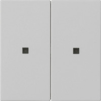 Gira Wippe zweifach unbedruckt mit Kontrollfenster grau, Retail