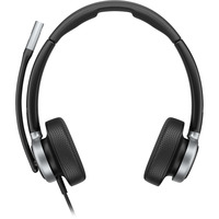 HP Poly Mission 625 kabelgebundenes Stereo-USB-Headset schwarz, USB Type-C und Type-A, PU-Leder-Ohrpolster (Oberflächenmaterial)