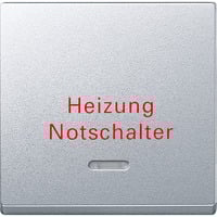 Merten Wippe Kontrollfenster mit Aufdruck Heizung aluminium, Retail