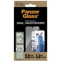 PanzerGlass Displayschutz Ultra-Wide Fit, Schutzfolie transparent, Samsung Galaxy S24 FE / A36 5G / A56 5G, EasyAligner