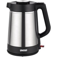 Unold Blitzkocher Thermo 18715, Wasserkocher edelstahl/schwarz, 1,5 Liter