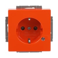 0 Schutzkontakt Steckdosen Einsatz mit LED Kontrolllicht orange, Retail
