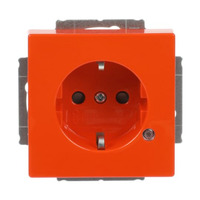 Busch-Jaeger Schutzkontakt Steckdosen Einsatz mit LED Kontrolllicht orange, Retail