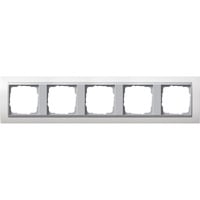 Gira Abdeckrahmen fünffach weiß (glänzend), Retail