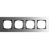 Gira Abdeckrahmen vierfach aus Edelstahl matt gebürstet, Abdeckung edelstahl, Retail