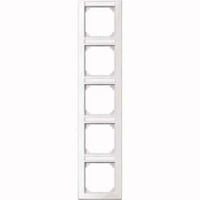 Merten Rahmen fünffach mit Beschriftungsträger weiß, Retail