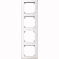 Merten Rahmen vierfach waagerecht und senkrecht montierbar, glänzend, Thermoplast weiß (glänzend), Retail