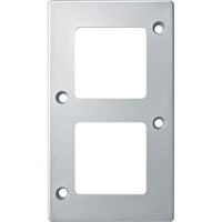 Merten Rahmen zweifach matt senkrecht Typ 480260 mit verschließbaren Befestigungslöchern silber, Retail