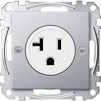 Merten Steckdosen Einsatz Aluminium USA 20 Ampere aluminium, Retail