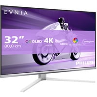 Philips Evnia 32M2N8900 QD-OLED, Gaming-Monitor 80 cm (31.5 Zoll), weiß, UltraHD/4K, Ambiglow, HDMI, DP, USB-C, USB-Hub, KVM, 240Hz Panel