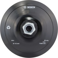 Bosch PRO Backing Pad, Gummi-Schleifteller Ø 115mm schwarz, weich, für Winkelschleifer