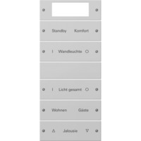 Gira Wippenset fünffach Plus beschreibbar lackiert grau, Retail