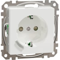 Merten Connected Schutzkontaktsteckdose Typ F mit Smart-Funktion und Ein-/Ausschalter weiß (glänzend), Retail