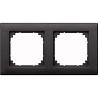 Merten Rahmen zweifach waagerecht und senkrecht Montage, Thermoplast, matt, Schutzart IP20 anthrazit, Retail