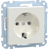 Merten Schutzkontakt-Steckdose mit Steckklemme, Schuko Standard, Unterputz, 16 Ampere, 250 Volt weiß (glänzend), Retail