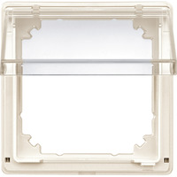 Merten Zwischenring Aquadesign mit Klappdeckel transparent, Abdeckung weiß, Retail