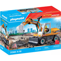 PLAYMOBIL 71749 Action Heroes Großer Bagger, Konstruktionsspielzeug 