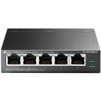 TP-Link TL-SG1005LP 5-Port-Gigabit-Switch mit 4 PoE+ -Ports schwarz