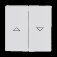 Busch-Jaeger Wippe zweiteilig für Jalousieschalter und Jalousietaster weiß (matt), Retail